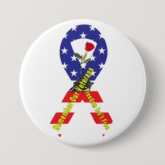 Badge Rond 7,6 Cm La liberté n'est pas libre (Devant)