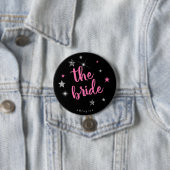 Badge Rond 7,6 Cm La Mariée Disco EVE ID925  (En situation)