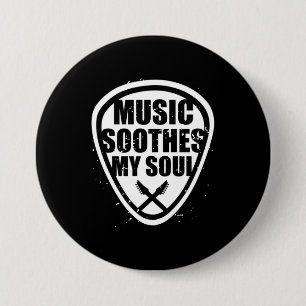 Badge Rond 7,6 Cm La musique apaise mon âme