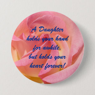 Badge Rond 7,6 Cm La prise de fille vos boutons de coeur de main