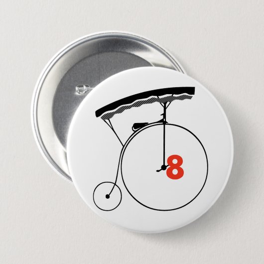 Badge Rond 7,6 Cm La Reine numéro 8 d'échecs (Devant & derrière)