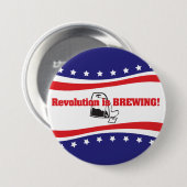 Badge Rond 7,6 Cm La révolution brasse (Devant & derrière)