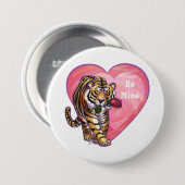 Badge Rond 7,6 Cm La Saint-Valentin du tigre (Devant & derrière)