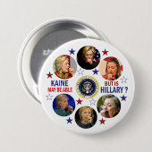 Badge Rond 7,6 Cm La santé de Hillary ? (Devant & derrière)