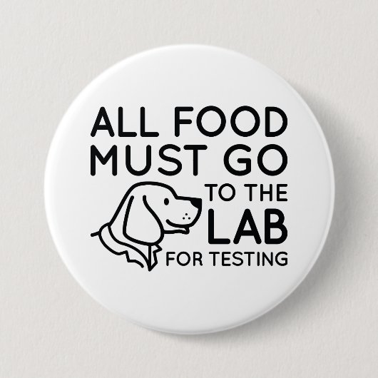 Badge Rond 7,6 Cm Laboratoire de tests (Devant)