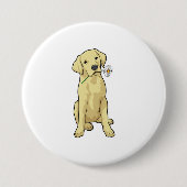Badge Rond 7,6 Cm Labrador Daisy (Devant)