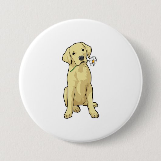 Badge Rond 7,6 Cm Labrador Daisy (Devant)