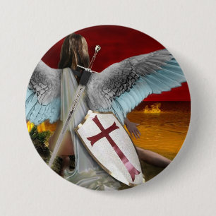 Badge Rond 7,6 Cm lac de feu
