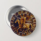 Badge Rond 7,6 Cm Lac Medieval des Knights (Devant & derrière)
