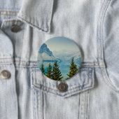 Badge Rond 7,6 Cm lacs de montagne (En situation)