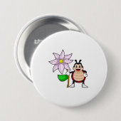 Badge Rond 7,6 Cm Ladybug avec Flower.PNG (Devant & derrière)