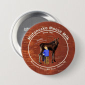 Badge Rond 7,6 Cm Lait d'orignal Matanuska (Devant & derrière)