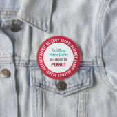 Badge Rond 7,6 Cm L'alerte d'allergie customisée badine l'école (En situation)