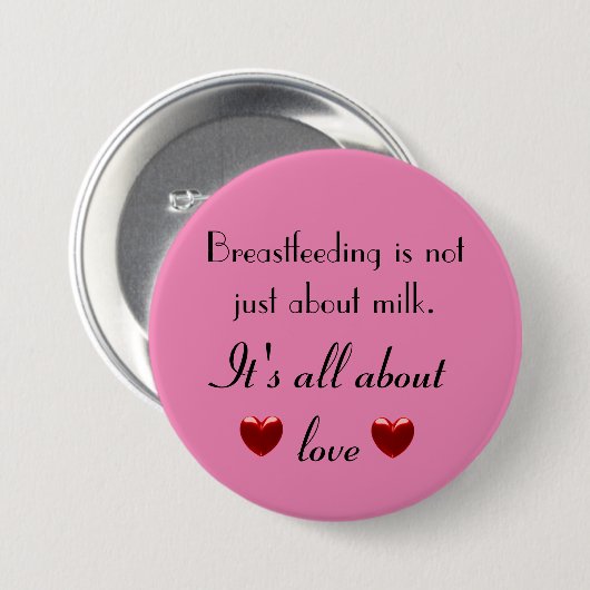 Badge Rond 7,6 Cm L'allaitement est une question d'amour (Devant & derrière)