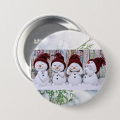 Badge Rond 7,6 Cm L'amitié réchauffe une journée froide (Devant & derrière)