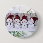 Badge Rond 7,6 Cm L'amitié réchauffe une journée froide (Devant)