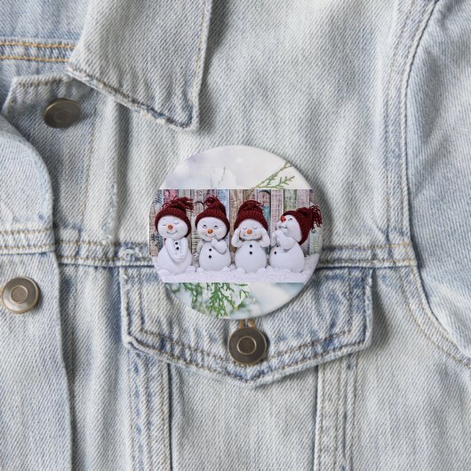 Badge Rond 7,6 Cm L'amitié réchauffe une journée froide (En situation)