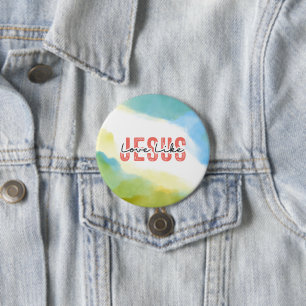 Badge Rond 7,6 Cm L'amour comme Jésus Inspirationnel Citation chréti