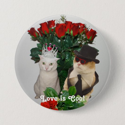 Badge Rond 7,6 Cm L'amour est frais (Devant)