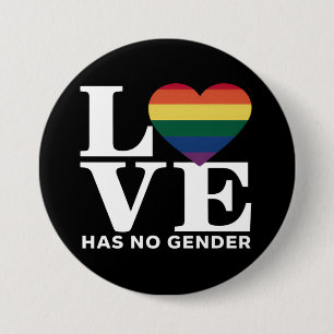 Badge Rond 7,6 Cm L'amour n'a pas de genre Mois de la fierté arc-en-
