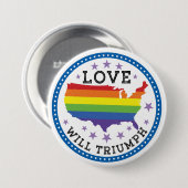 Badge Rond 7,6 Cm L'amour triomphera (Devant & derrière)