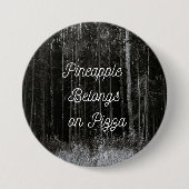 Badge Rond 7,6 Cm L'ananas appartient à la pizza (Devant)