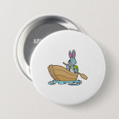 Badge Rond 7,6 Cm Lapin avec bateau et pédale (Devant & derrière)