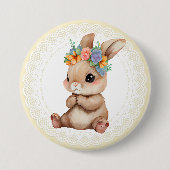Badge Rond 7,6 Cm Lapin bébé (Devant)
