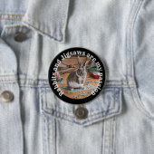 Badge Rond 7,6 Cm Lapins et Jigsaws puzzle et lapin propriétaire lap (En situation)