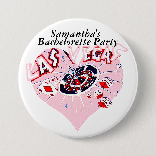 Badge Rond 7,6 Cm Las Vegas Bachelorette (Devant)
