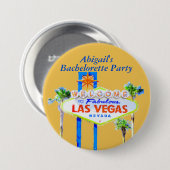 Badge Rond 7,6 Cm Las Vegas personnalisé Bachelorette (Devant & derrière)