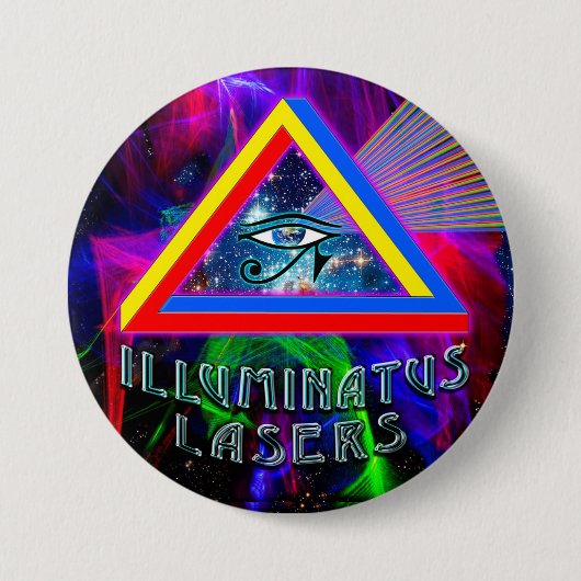 Badge Rond 7,6 Cm Lasers Illuminatus Logo Button (Devant)