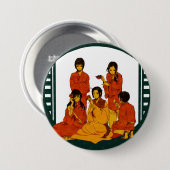 Badge Rond 7,6 Cm l'Asie (Devant & derrière)