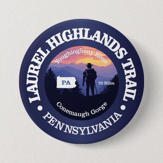 Badge Rond 7,6 Cm Laurel Highlands Trail (rd2) (Devant)