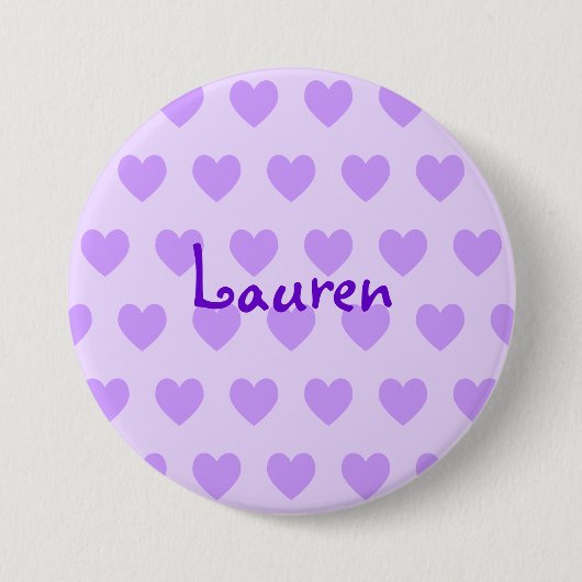 Badge Rond 7,6 Cm Lauren en violet (Devant)