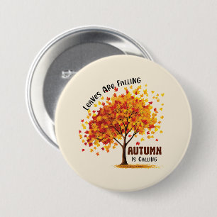 Badge Rond 7,6 Cm L'automne appelle