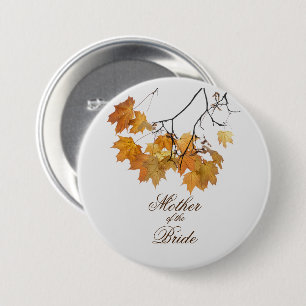 Badge Rond 7,6 Cm L'automne artistique laisse la mère Mariage de la 