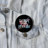 Badge Rond 7,6 Cm Lave-toi les mains (En situation)