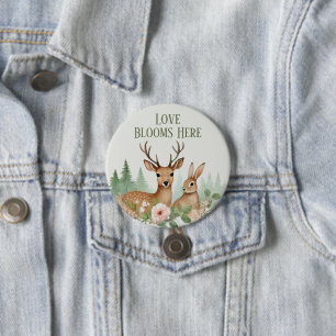 Badge Rond 7,6 Cm Le Baby shower des animaux des bois