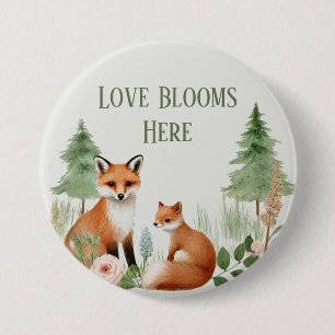 Badge Rond 7,6 Cm Le Baby shower des animaux des bois