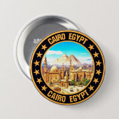 Badge Rond 7,6 Cm Le Caire (Devant & derrière)