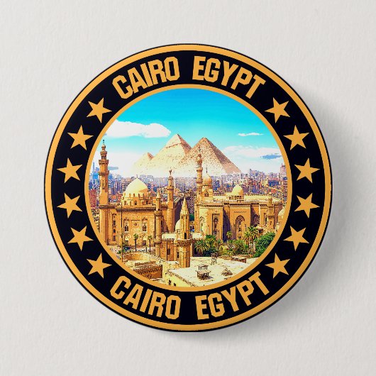 Badge Rond 7,6 Cm Le Caire (Devant)