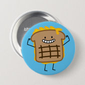 Badge Rond 7,6 Cm Le cheddar grillé de sandwich à fromage a grillé (Devant & derrière)
