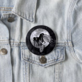 Badge Rond 7,6 Cm Le Corbeau ou le Corbeau (En situation)