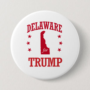 BADGE ROND 7,6 CM LE DELAWARE POUR DONALD TRUMP