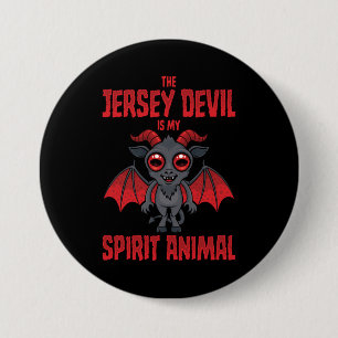 Badge Rond 7,6 Cm Le Diable du Jersey est mon animal spirituel