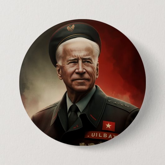 Badge Rond 7,6 Cm Le dictateur Joe Biden (Devant)