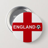Badge Rond 7,6 Cm Le football de l'Angleterre (Devant & derrière)