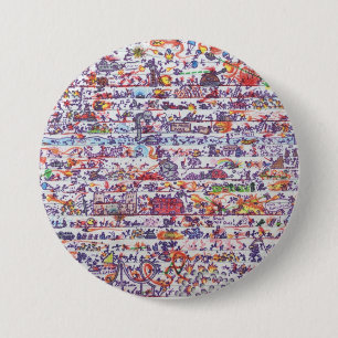 Badge Rond 7,6 Cm Le griffonnage lutte insigne de bouton
