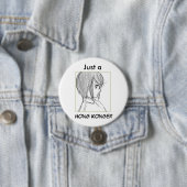 Badge Rond 7,6 Cm le HK esquissent, juste a, Hong Konger (En situation)